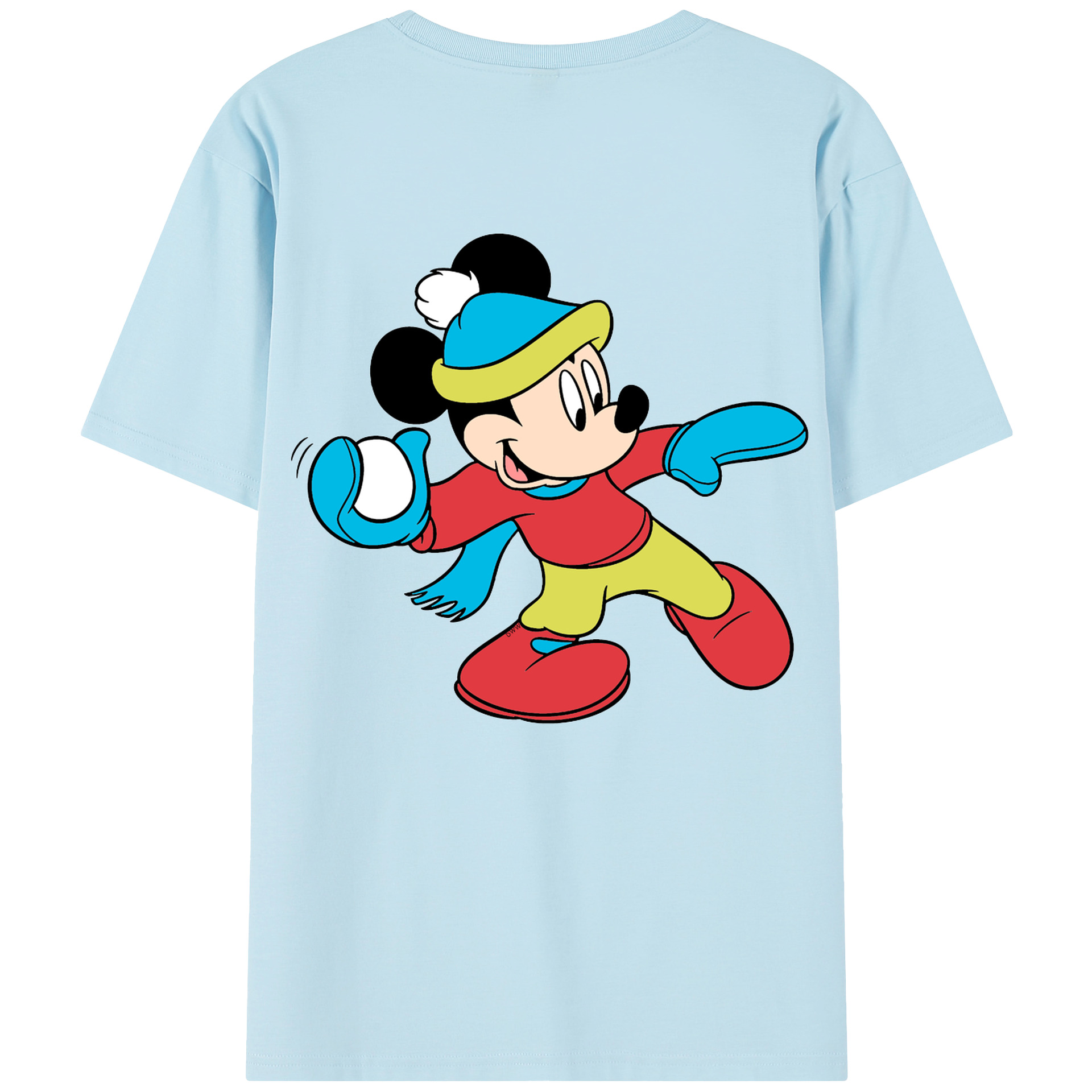 （画像用） ミッキーマウス Mickey Mouse 綿100％半袖Tシャツ（背面プリント）